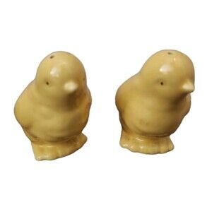 Vintage Yellow Chick Salt & Pepper Shakers  Easter Spring Table Decor